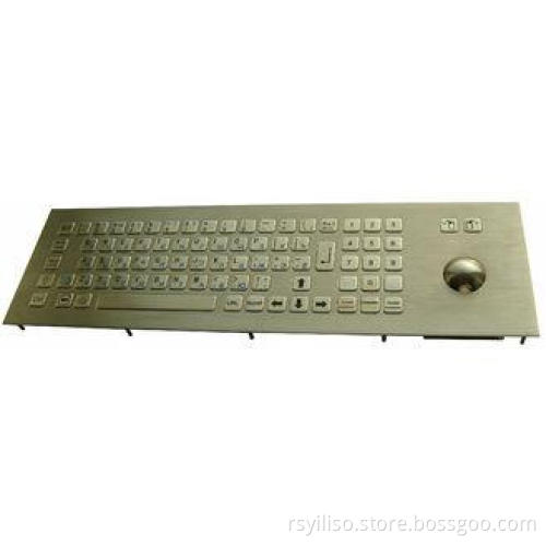 Banking Kiosk Metal Keyboard with trackball / pin pad encry